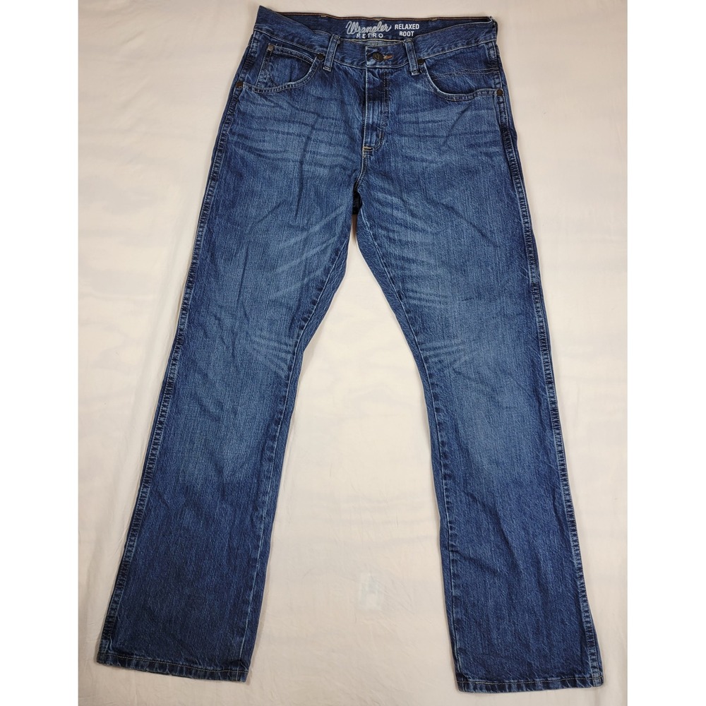 Wrangler Retro Relaxed Bootcut Jeans Mens 31x32 Blue Denim 10WRT20TB Medium Wash